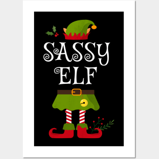 Sassy Elf Shirt , Family Matching Group Christmas Shirt, Matching T Shirt for Family, Family Reunion Shirts Posters and Art